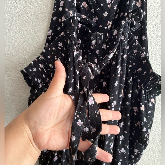 Torrid Black Floral Print Soft Jumpsuit 2S - Picture 14 of 15